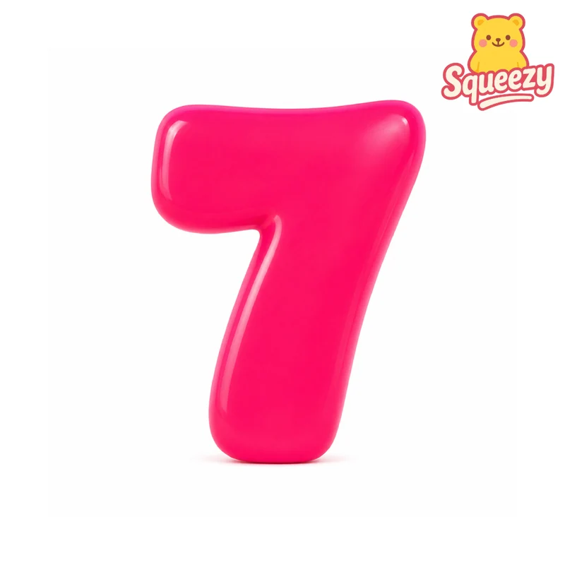 Jumbo Squishy Colorful Number 6 & 7 Squishies