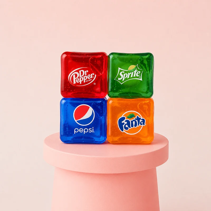 Soda Cube Collection Colorful Soda-Inspired Squishy