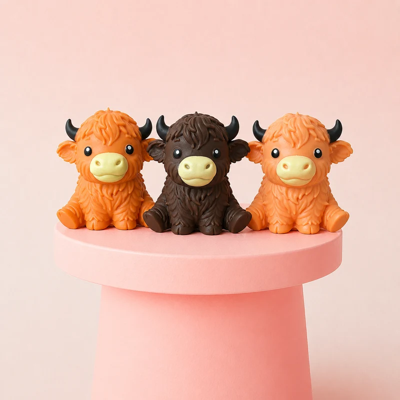 Cute Highland Cow Squishy Slow Rising Stress Relief Toy