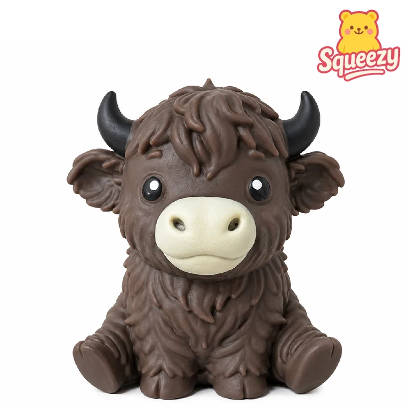 Cute Highland Cow Squishy Slow Rising Stress Relief Toy