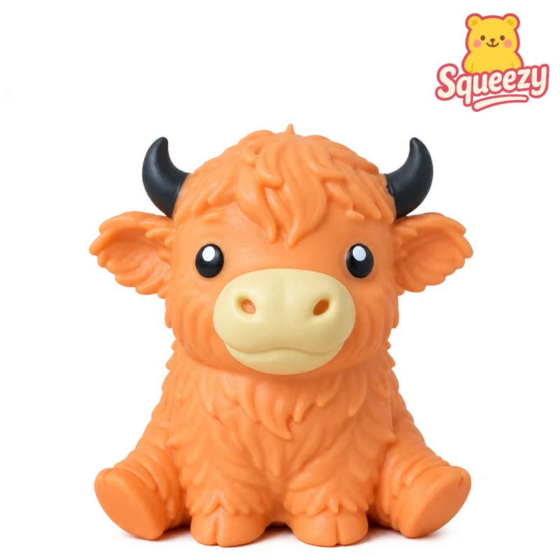 Cute Highland Cow Squishy Slow Rising Stress Relief Toy