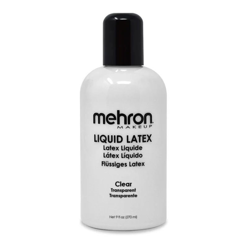 Mehron Clear liquid latex bottle, 9 ounces