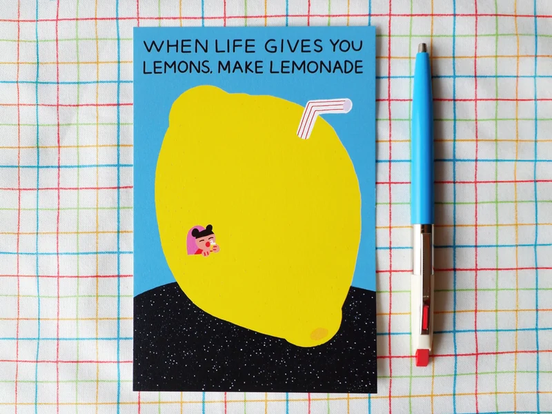 Carte postale Make lemonade - Fruit Fries design Lab