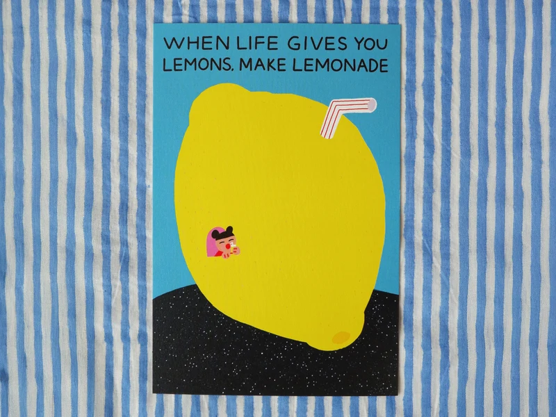 Carte postale Make lemonade - Fruit Fries design Lab