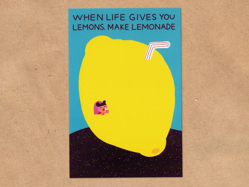 Carte postale Make lemonade - Fruit Fries design Lab
