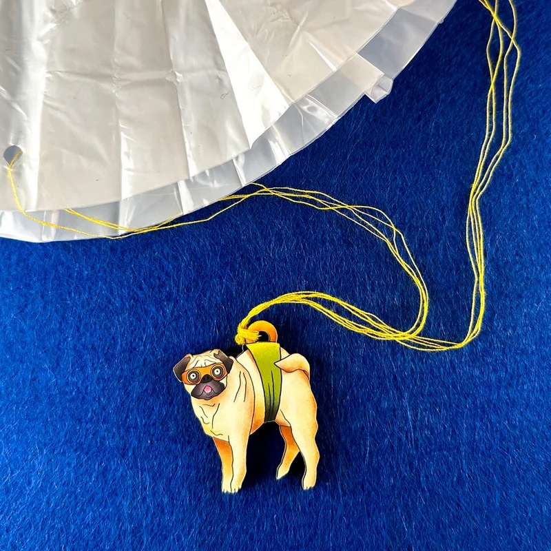 Pugs from Above Parachute Toy