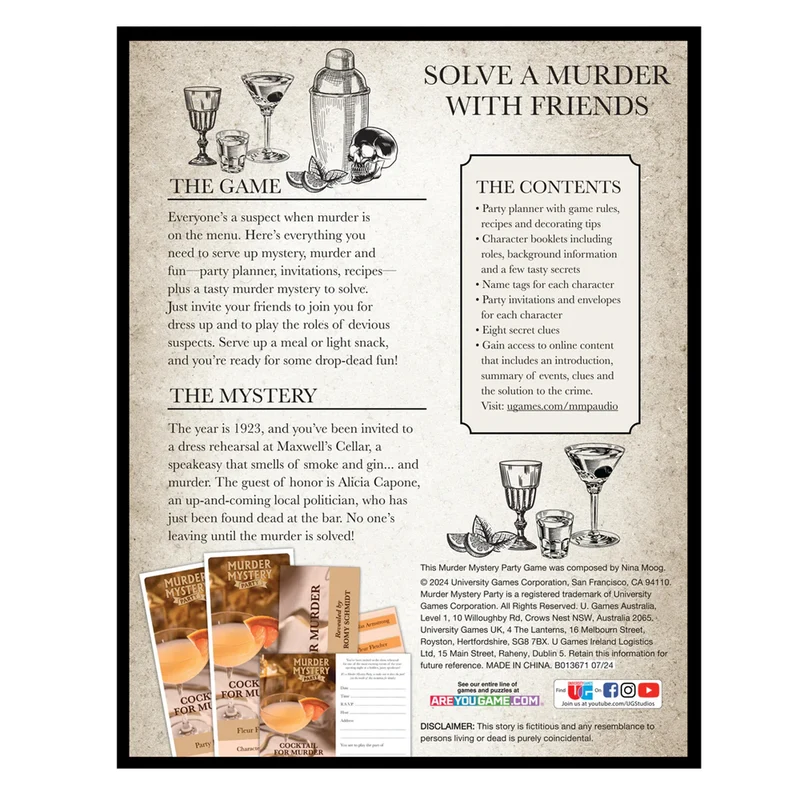 Murder Mystery Party: Cocktail For Murder