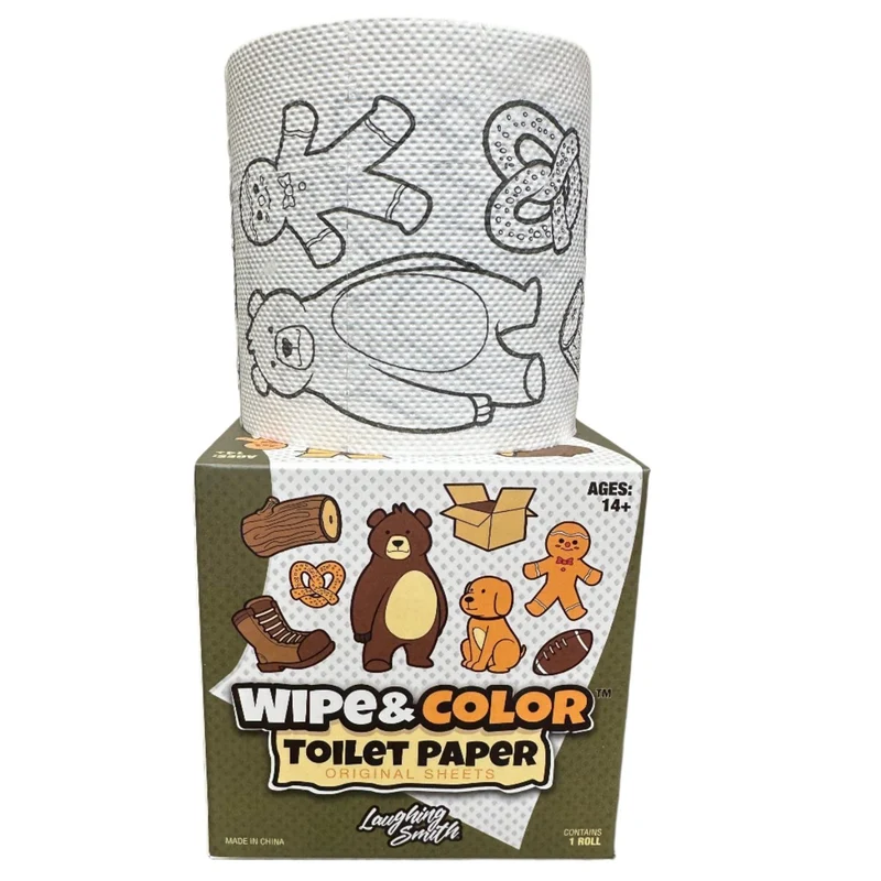 Funny Toilet Paper - Wipe & Color
