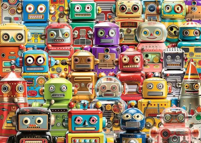 Ravensburger Retro Robots 500 pc Large Format Puzzle