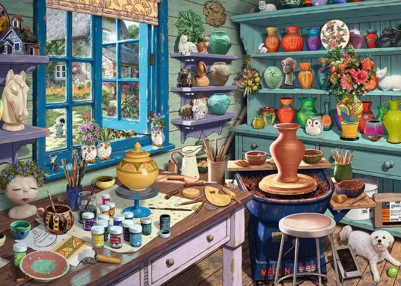 Ravensburger Pottery Studio Sanctuary 500 pc Large Format Puzzle