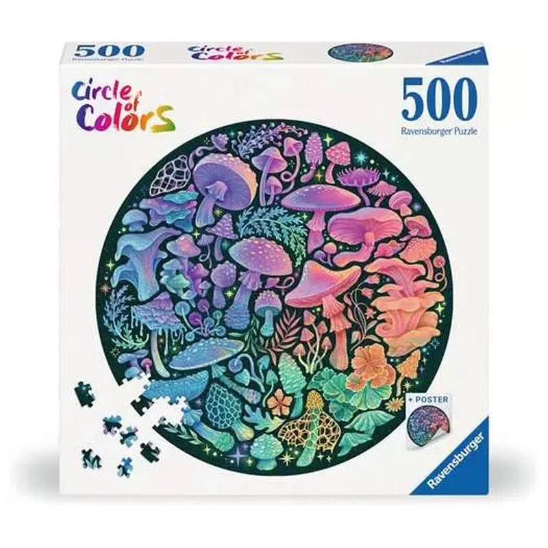 Ravensburger Mushrooms Circular 500 pc Puzzle
