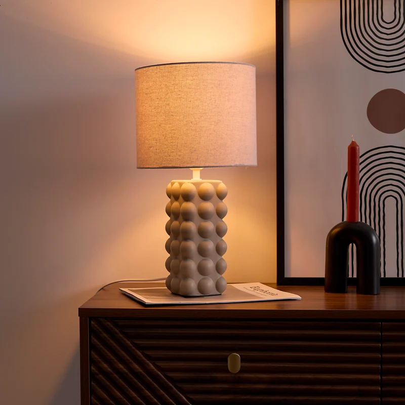 LAMPE CERAMIQUE TAUPE