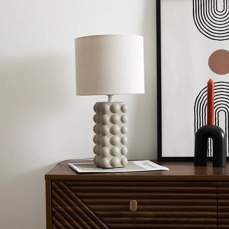 LAMPE CERAMIQUE TAUPE