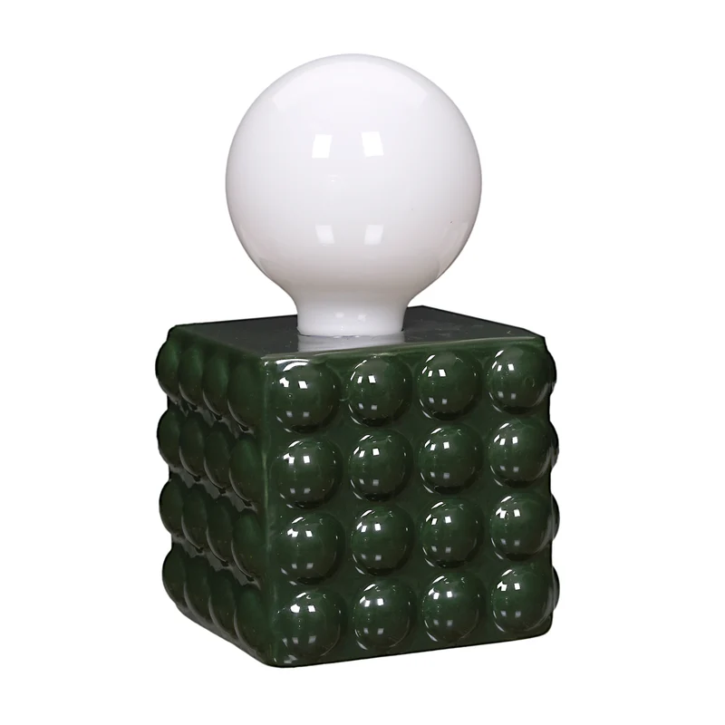LAMPE CERAMIQUE VERT FORET A PILES