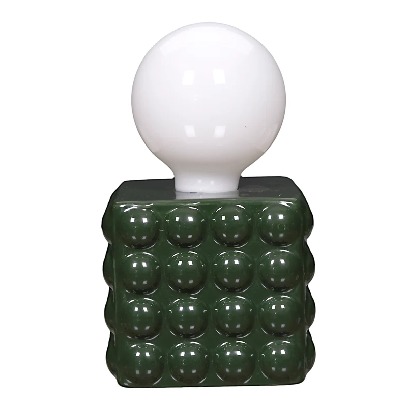 LAMPE CERAMIQUE VERT FORET A PILES