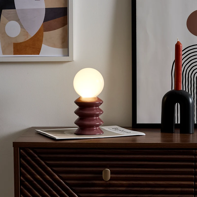 LAMPE CERAMIQUE TERRACOTA A PILES