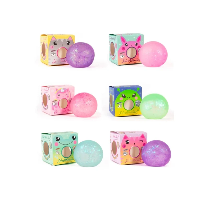 Glitterally Amazing Squishy Ball, Assortment, 1 Count