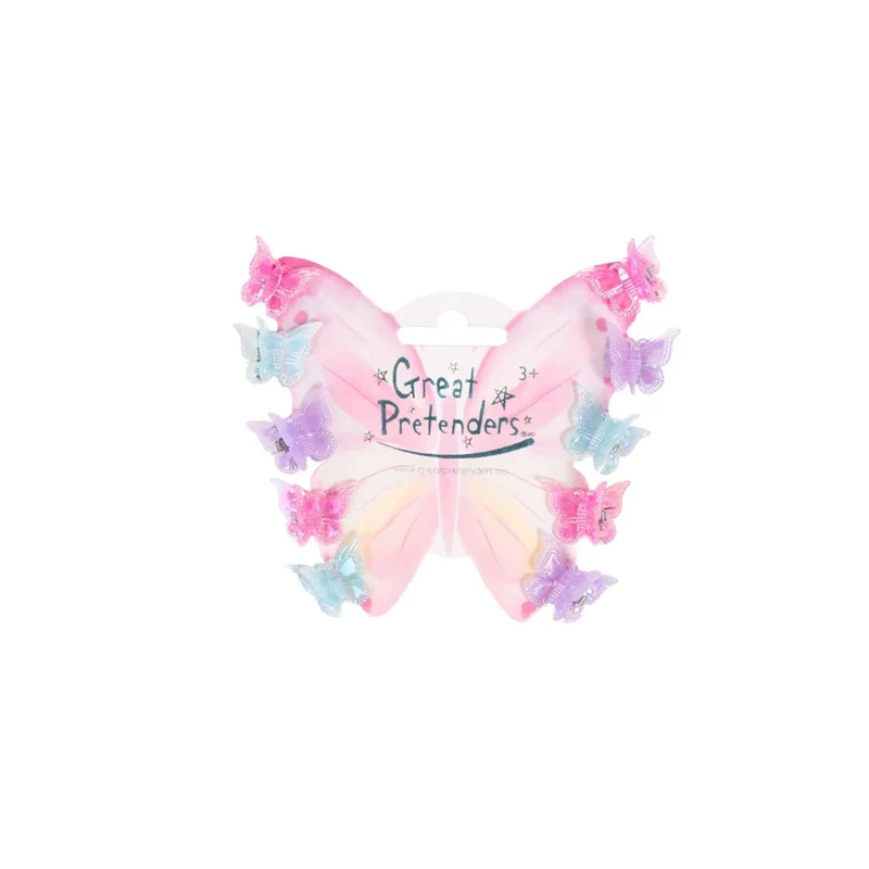 Fancy Flutter Mini Hairclips, Butterfly Hairclips, 10 Count