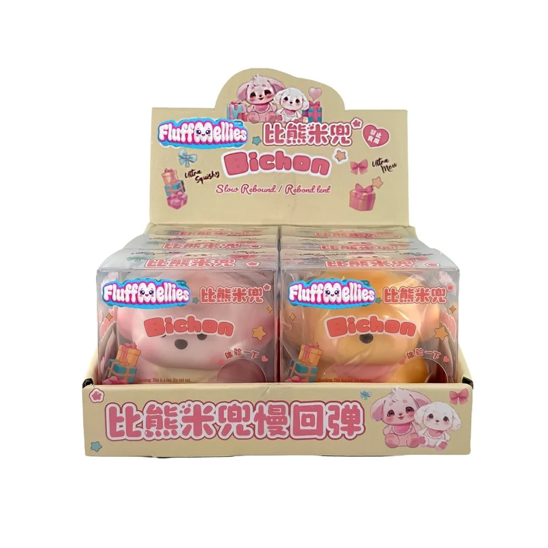 Fluffmellies Bichon Slow Rebound Squishy Toy, Assortment, 1 Count