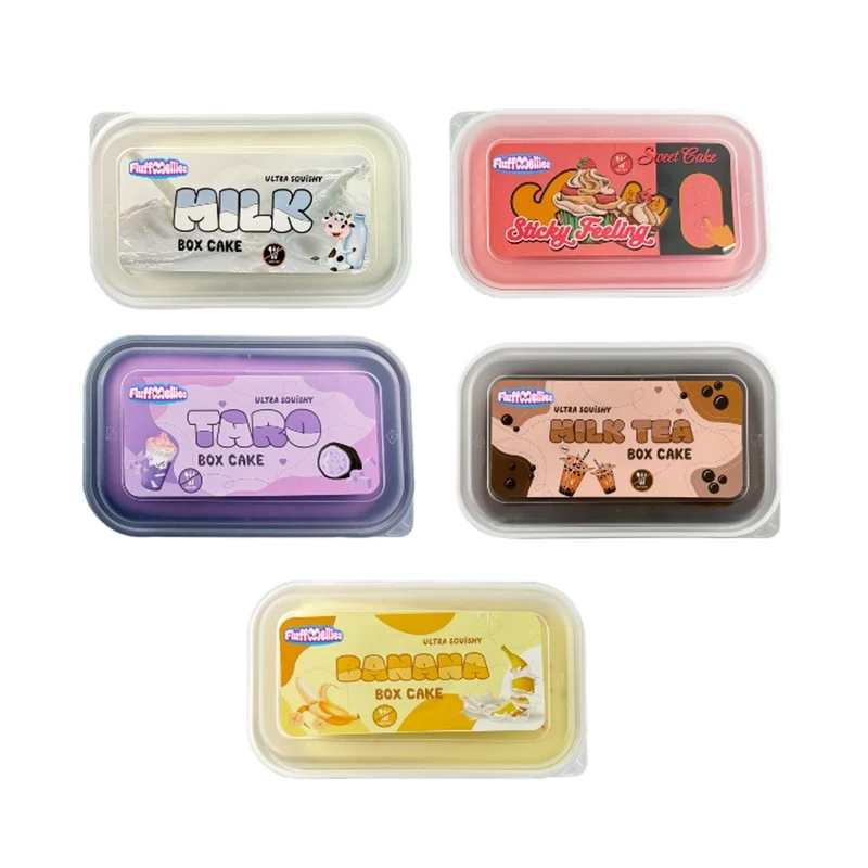 Fluffmellies Ultra Squishy Cake Box Squishy Toy, Assortment, 1 Count
