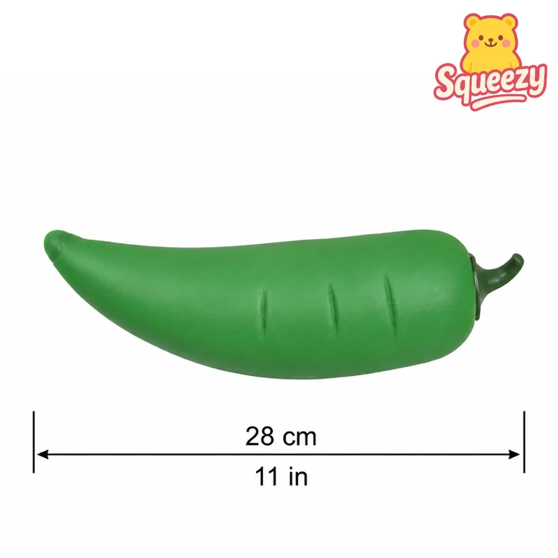 Giant Green Chili Pepper Jumbo Squishy Soft Stress Relief Toy