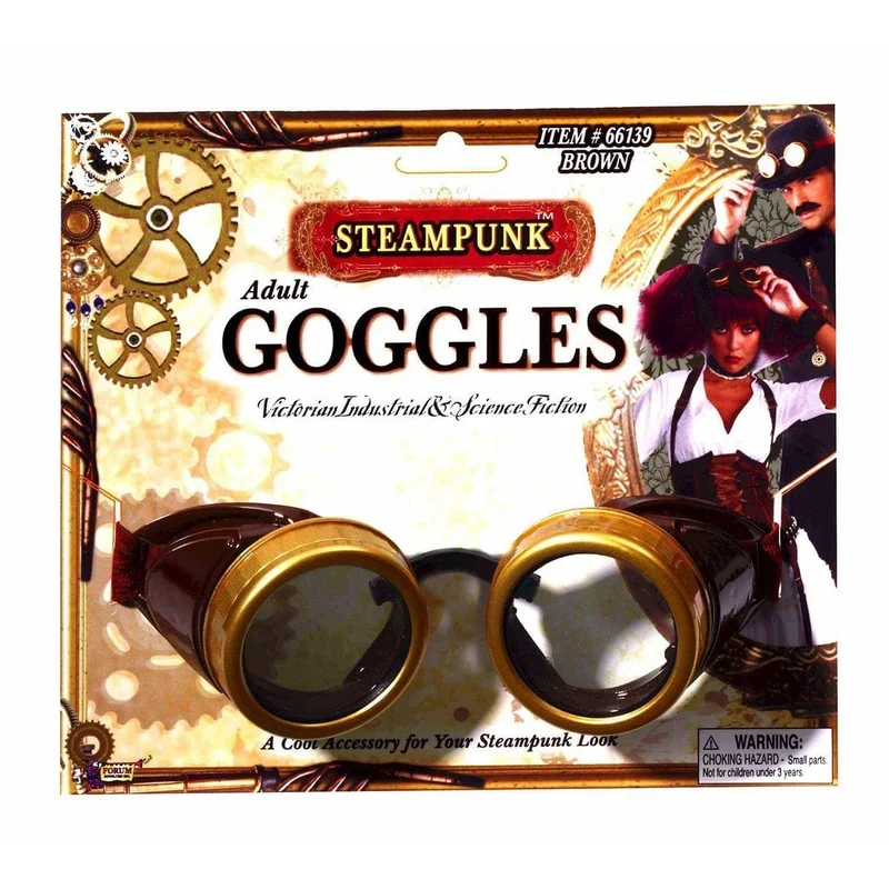Brown steampunk goggles