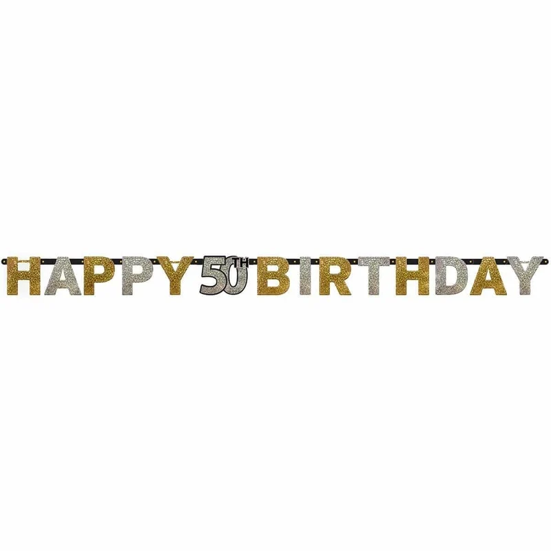 50th Sparkling Celeb - Letter Banner 7ft