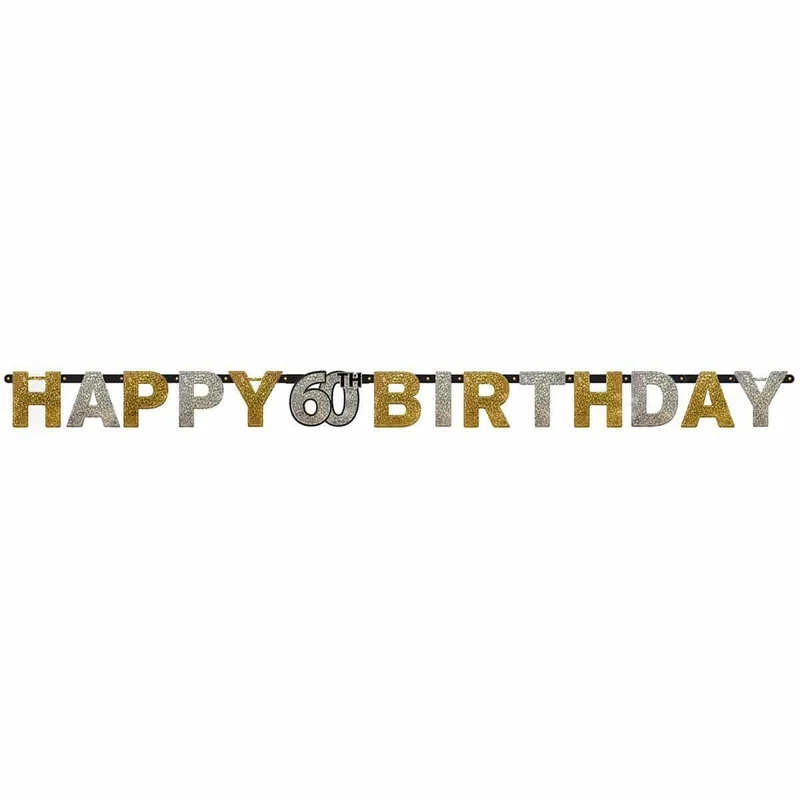 60th Sparkling Celeb - Letter Banner 7ft
