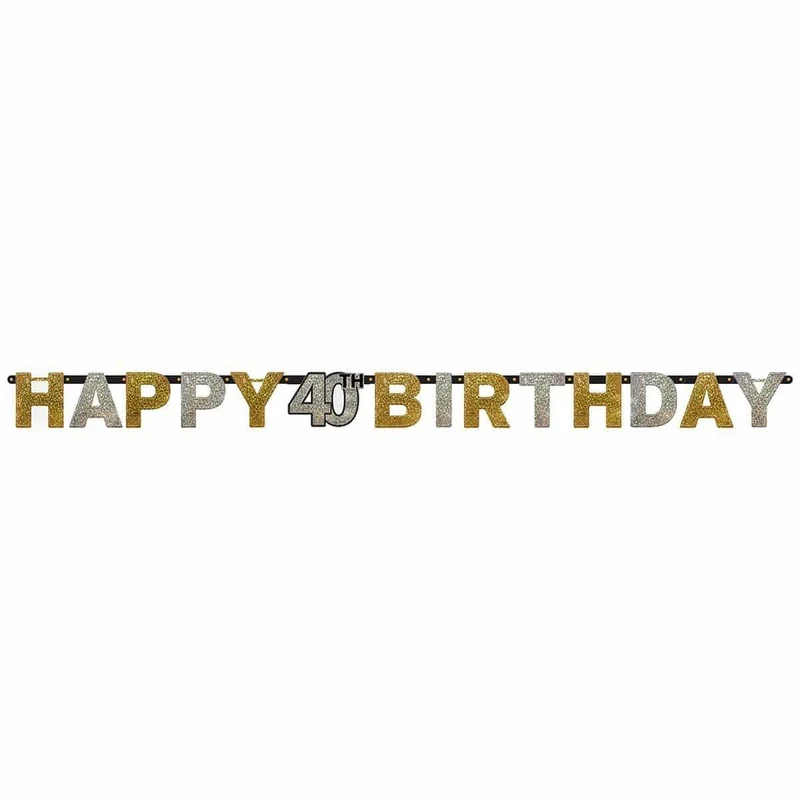 40th Sparkling Celeb - Letter Banner 7ft