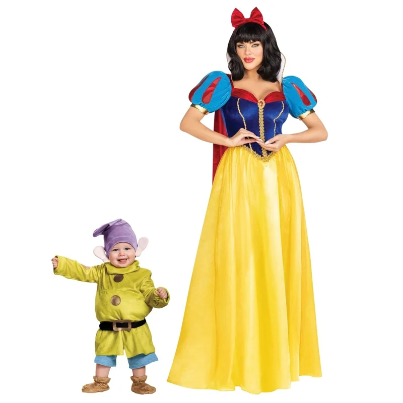 Mommy and Me Snow White and Dopey Costumes
