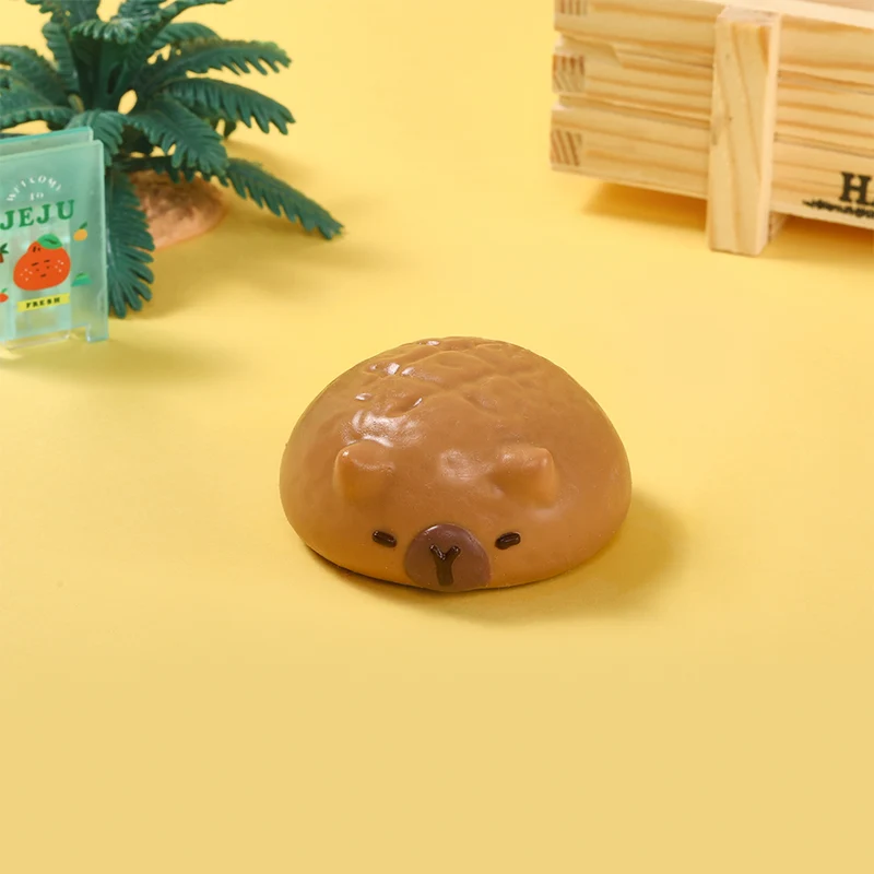 Chubby Brown Capybara Taba Squishy