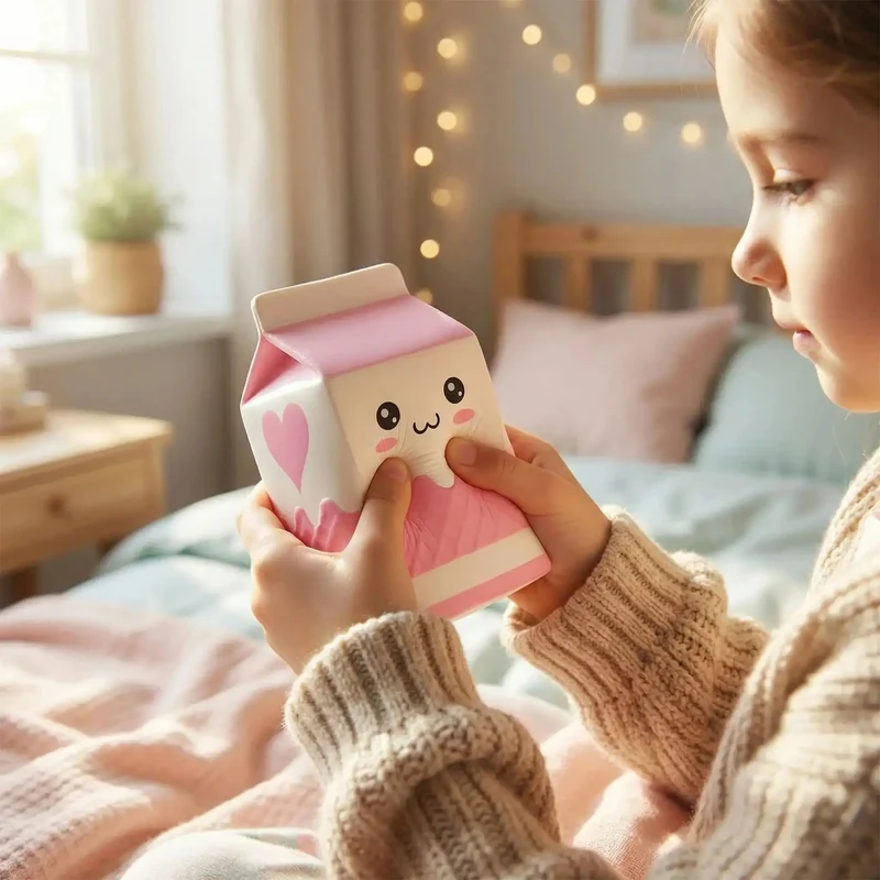 Squishy Brique de Lait – Jouet Anti-Stress