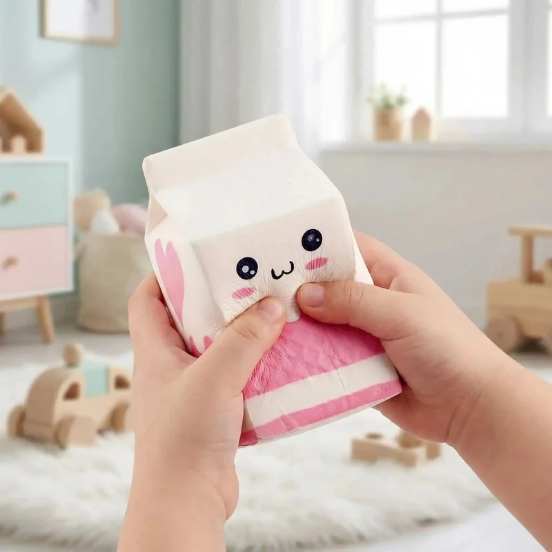 Squishy Brique de Lait – Jouet Anti-Stress