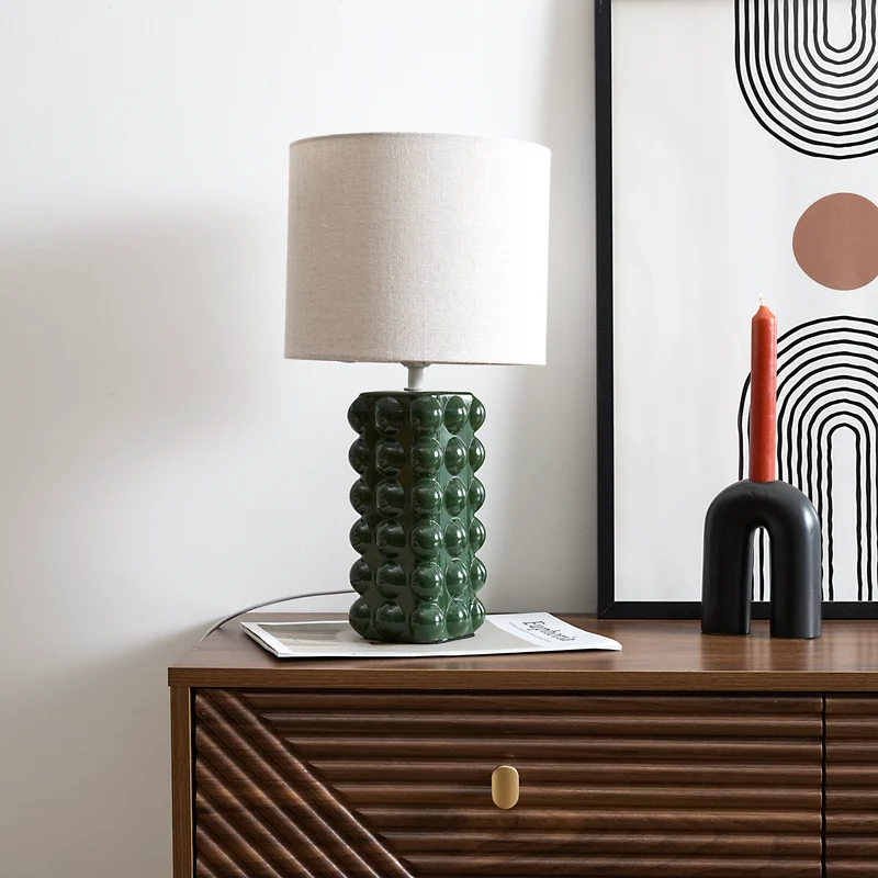 LAMPE CERAMIQUE VERT FORET