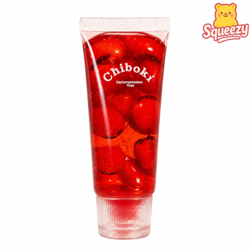 Chiboki Glitter Gel Stress Toy Sensory Squeeze Gel Tube