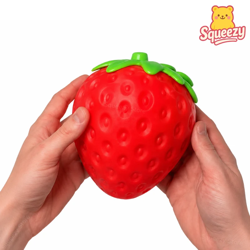 Giant Strawberry Jumbo Strawberry Stress Relief Toy