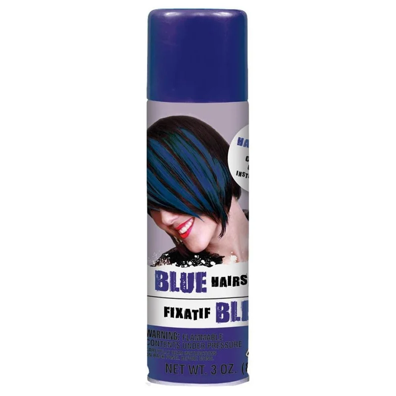 Blue hair spray