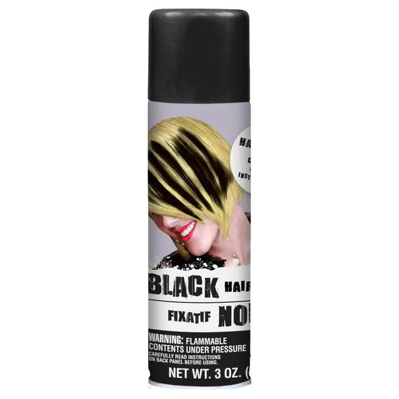 Black hair spray