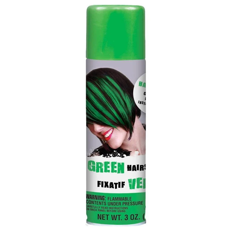 Green hair spray