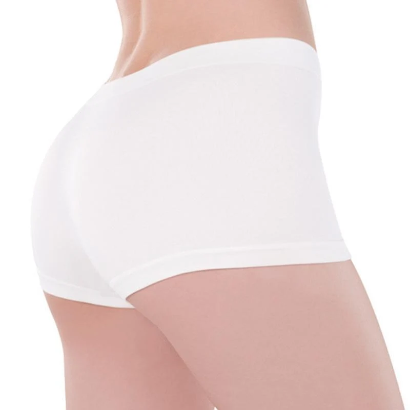 White boyshorts for women