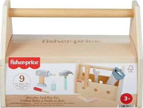 Fisher Price Wooden Tool Box Set - Ensemble d'Outils en bois
