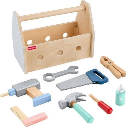 Fisher Price Wooden Tool Box Set - Ensemble d'Outils en bois