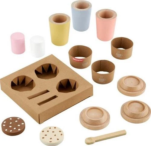 Fisher Price Wooden Coffee To Go Set - Ensemble de café à emporter en bois