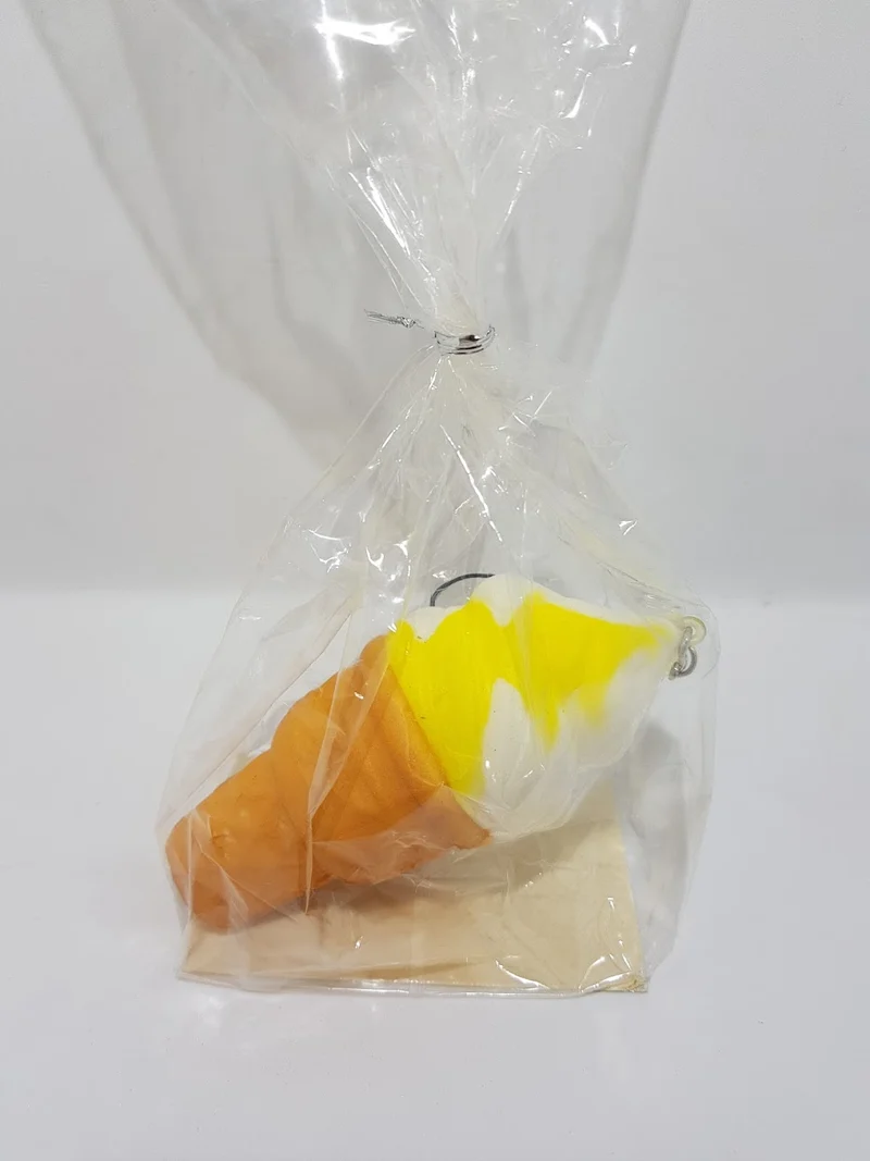 Yellow Ice cream charm squishy