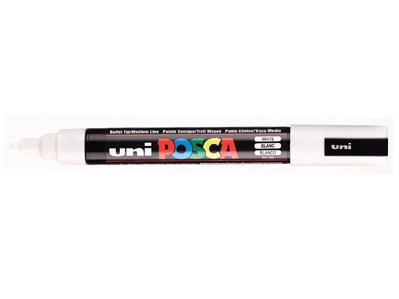 Marqueur posca - pointe moyenne 2,5 mm - Blanc - PC5M