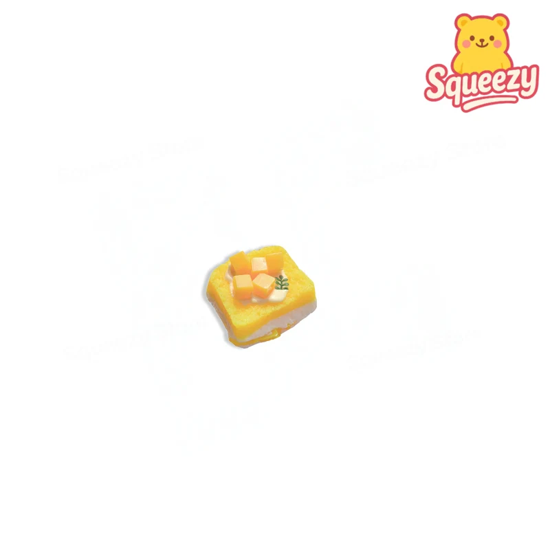 Thick Mango Toast Squishies Mango Dessert Toast Stress Relief Toy