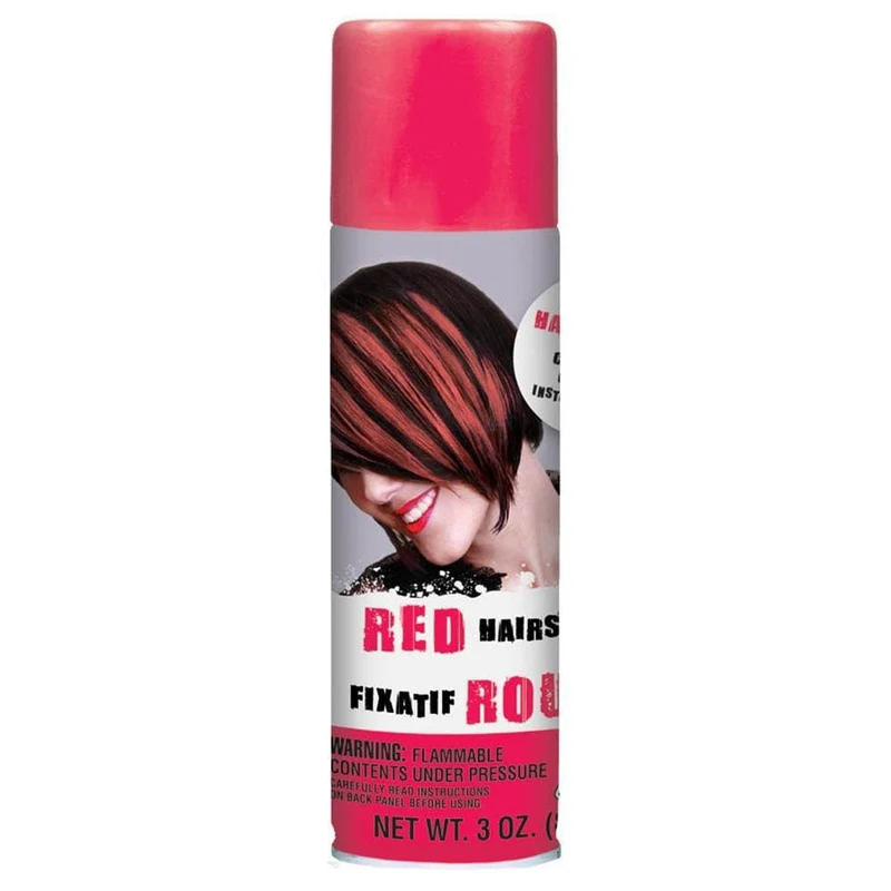 Red hair spray