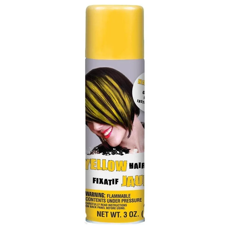 Yellow hair spray