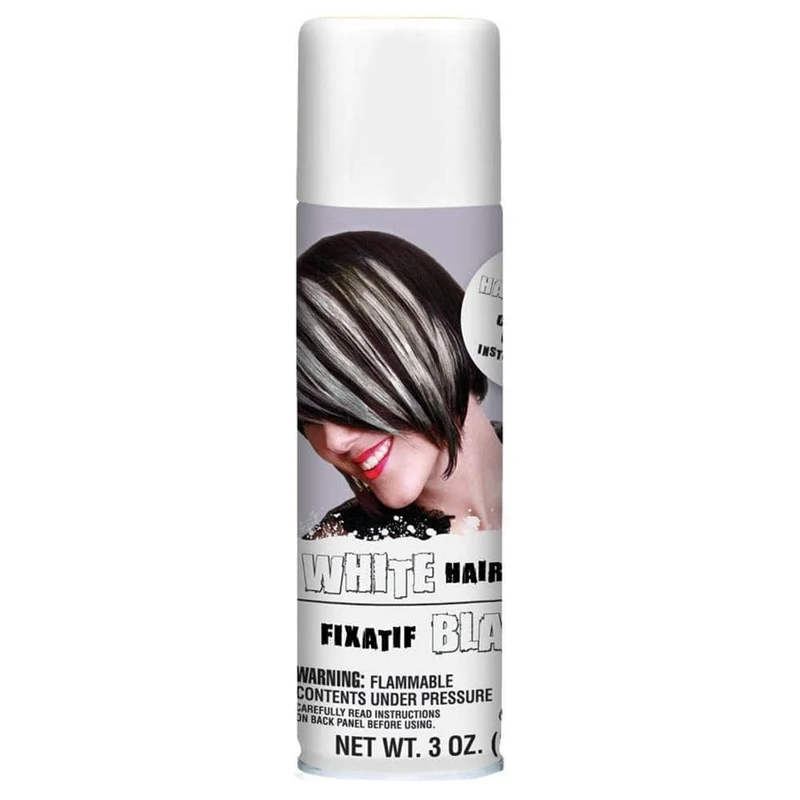 White hair spray