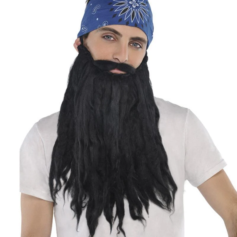 Black plush beard & mustache set